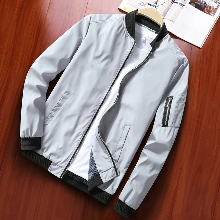Sebastian | Men's Classic Slim-Fit Zip-Up Bomber Jacket