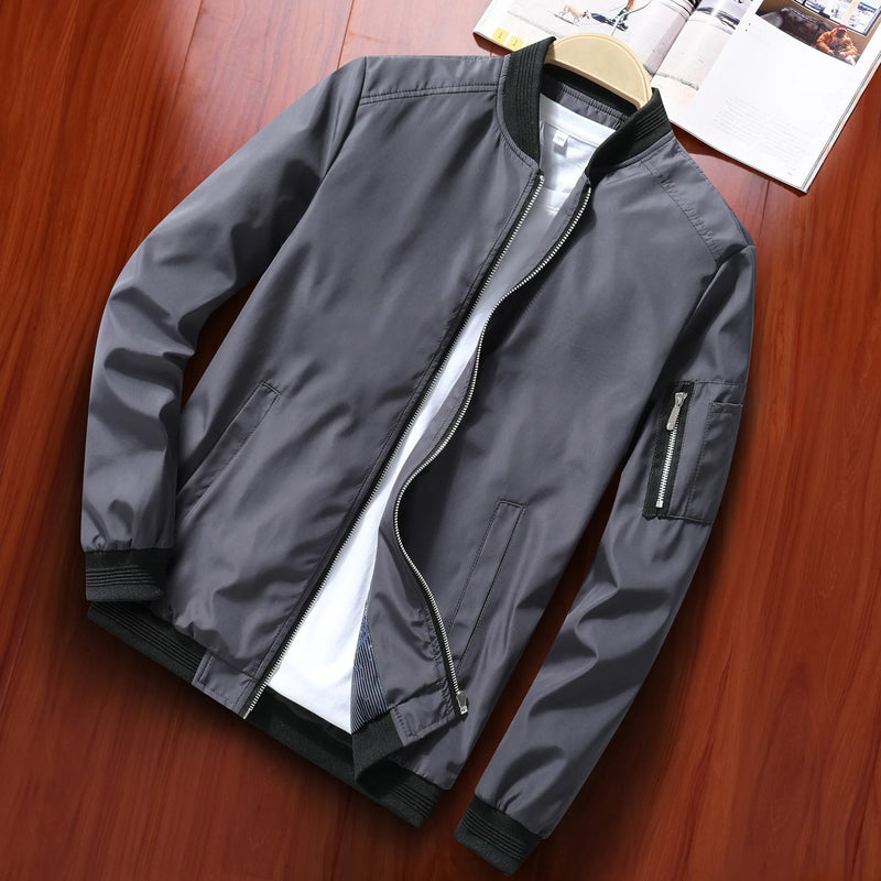 Sebastian | Men's Classic Slim-Fit Zip-Up Bomber Jacket