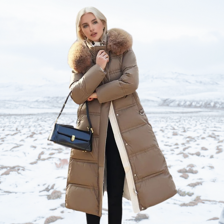 Lucia | Designer Winter Parka With Fur Hood
