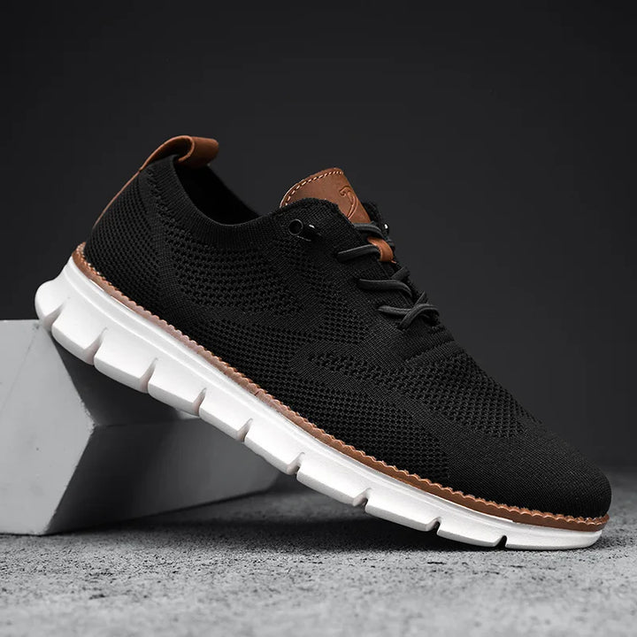 William | Men's Lightweight Breathable Knit Lace-Up Casual Sneakers
