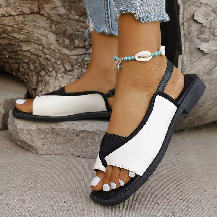 Mady | Women's Slip-On Orthopedic Sandals with Flat Sole and Square Toe