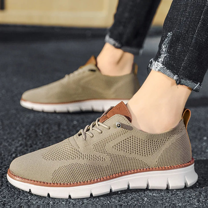 William | Men's Lightweight Breathable Knit Lace-Up Casual Sneakers