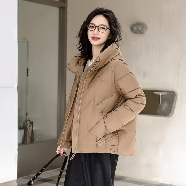 Olivia | Women's Hooded Padded Winter Jacket Zip-Up Puffer Coat