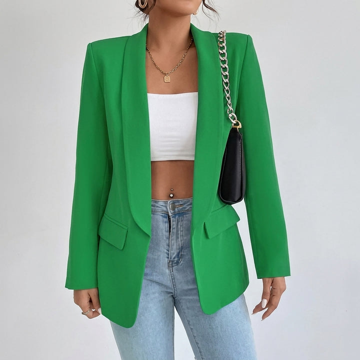 Penelope | Women's Open-Front Lapel Mid-Length Casual Smart Blazer