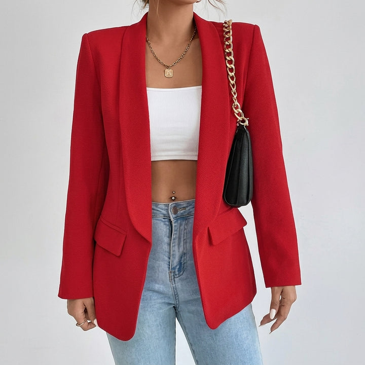 Penelope | Women's Open-Front Lapel Mid-Length Casual Smart Blazer