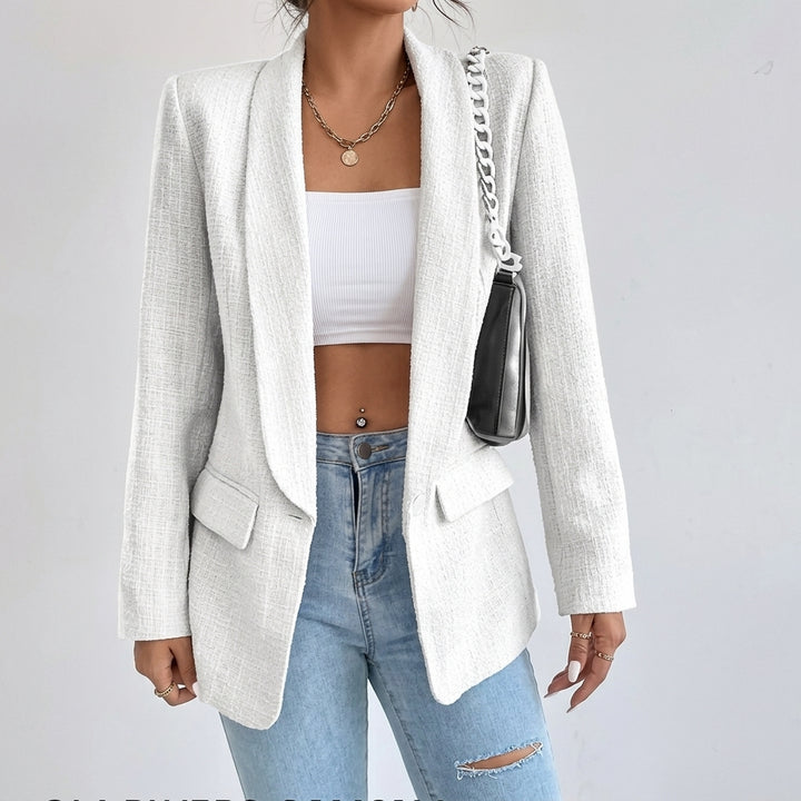 Penelope | Women's Open-Front Lapel Mid-Length Casual Smart Blazer