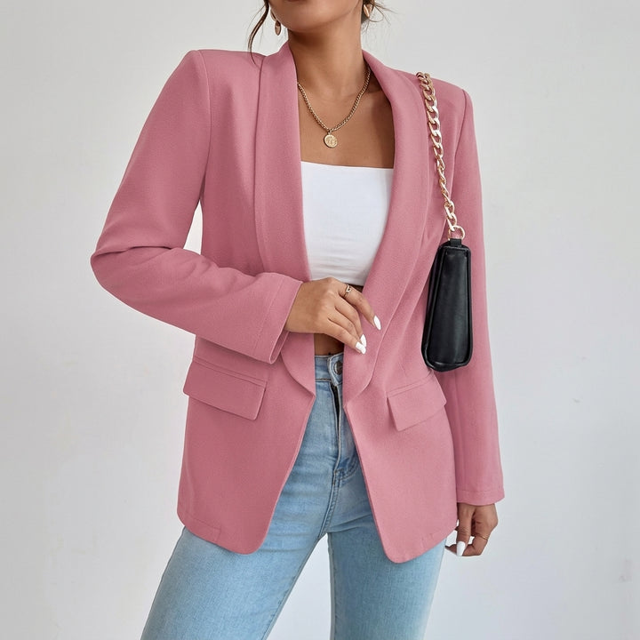 Penelope | Women's Open-Front Lapel Mid-Length Casual Smart Blazer
