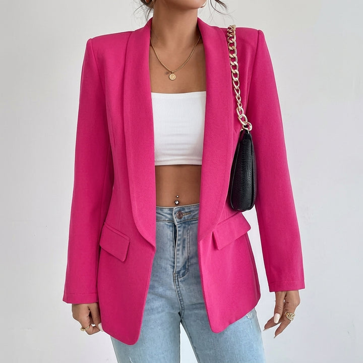 Penelope | Women's Open-Front Lapel Mid-Length Casual Smart Blazer
