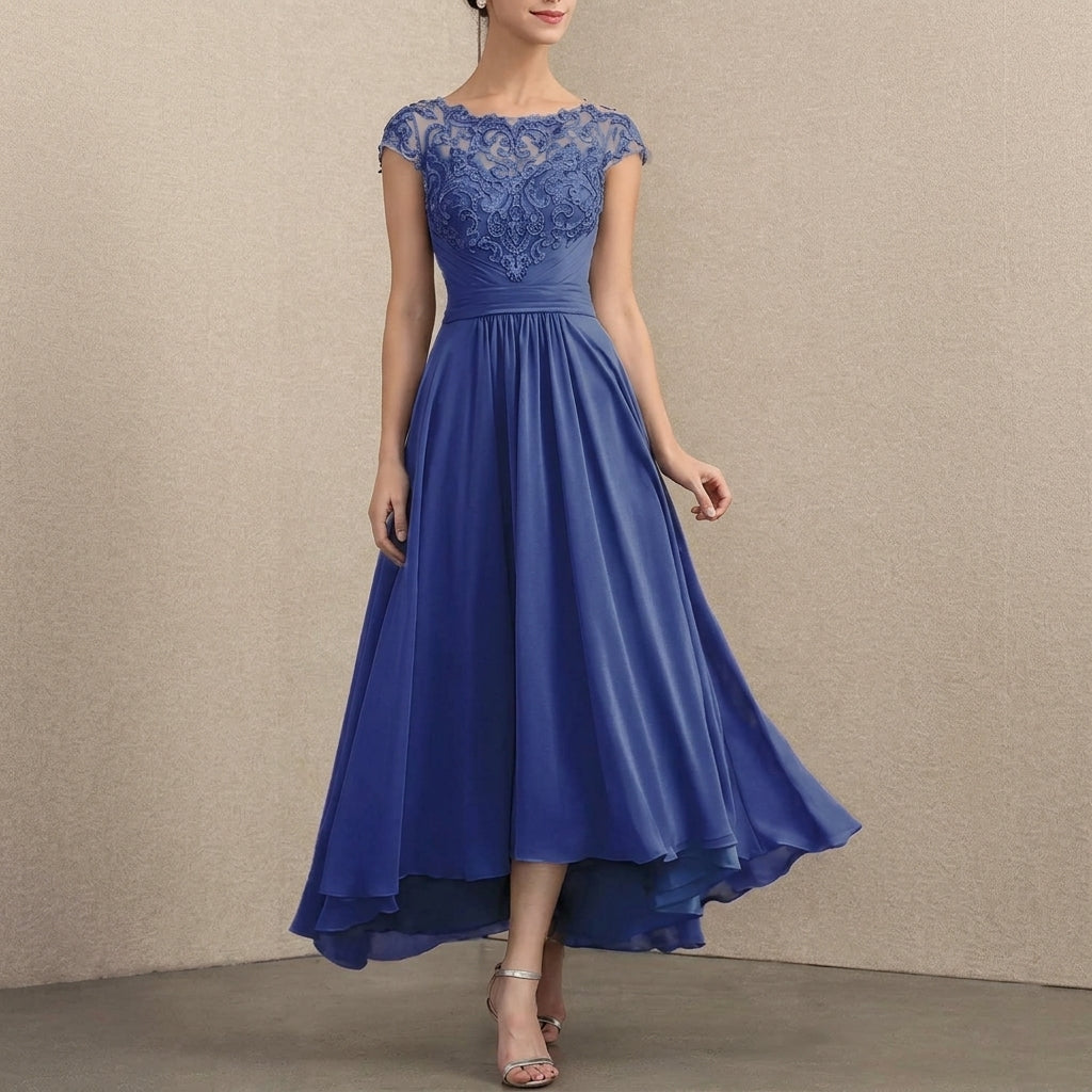 Victoria | Women's Elegant Lace Chiffon A-Line Formal Dresses Maxi