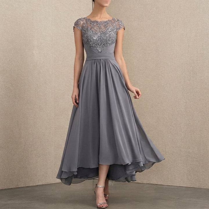 Victoria | Women's Elegant Lace Chiffon A-Line Formal Dresses Maxi