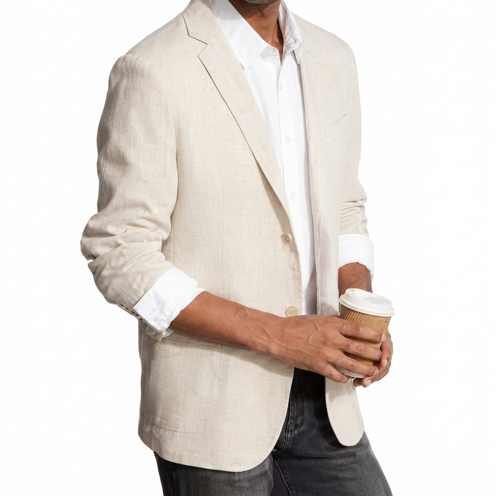 Ryan | Men's Tailored Knit Blazer Mens Winter Coat Notch Lapel
