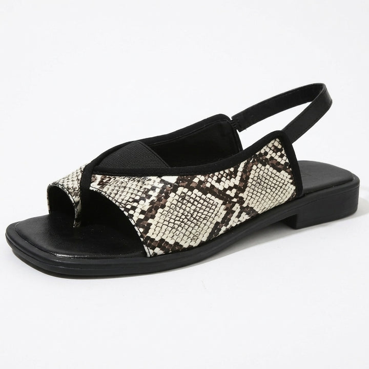 Mady | Women's Slip-On Orthopedic Sandals with Flat Sole and Square Toe
