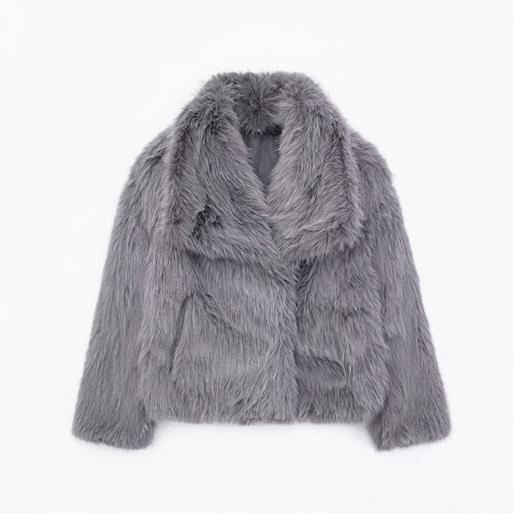 Layla | Women's Open-Front Cropped Faux Fur Winter Jacket