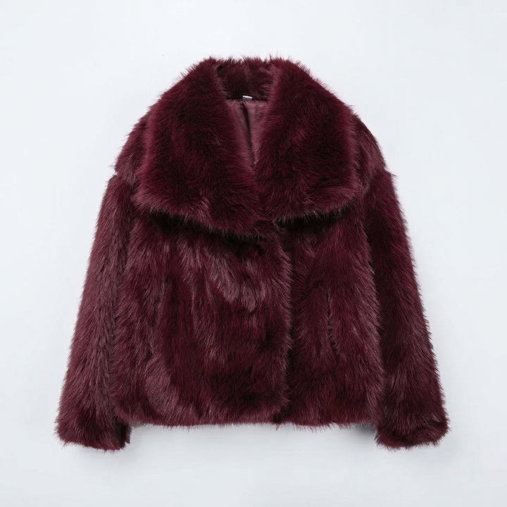 Layla | Women's Open-Front Cropped Faux Fur Winter Jacket