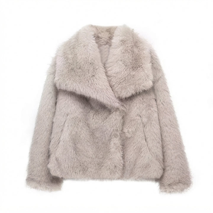 Layla | Women's Open-Front Cropped Faux Fur Winter Jacket