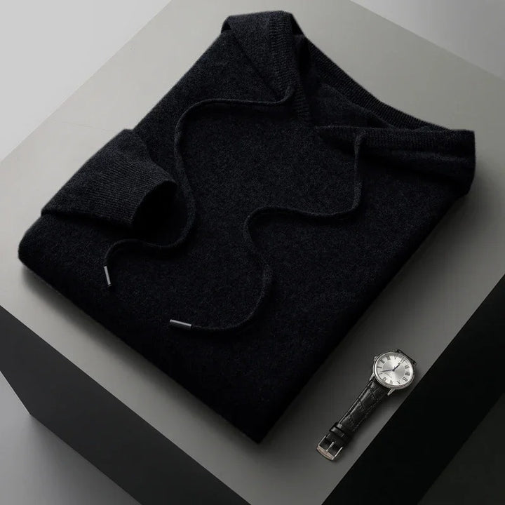 Ethan | Men's Cashmere Hooded Drawstring Pullover Sweater