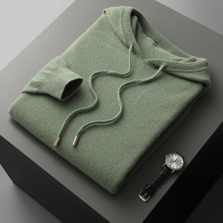 Ethan | Men's Cashmere Hooded Drawstring Pullover Sweater