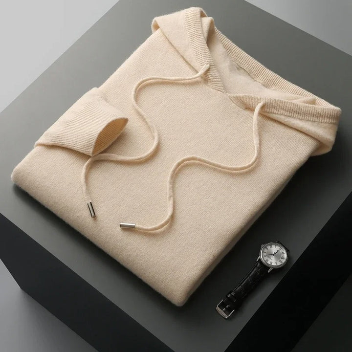 Ethan | Men's Cashmere Hooded Drawstring Pullover Sweater