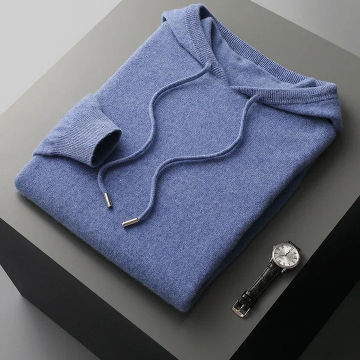 Ethan | Men's Cashmere Hooded Drawstring Pullover Sweater