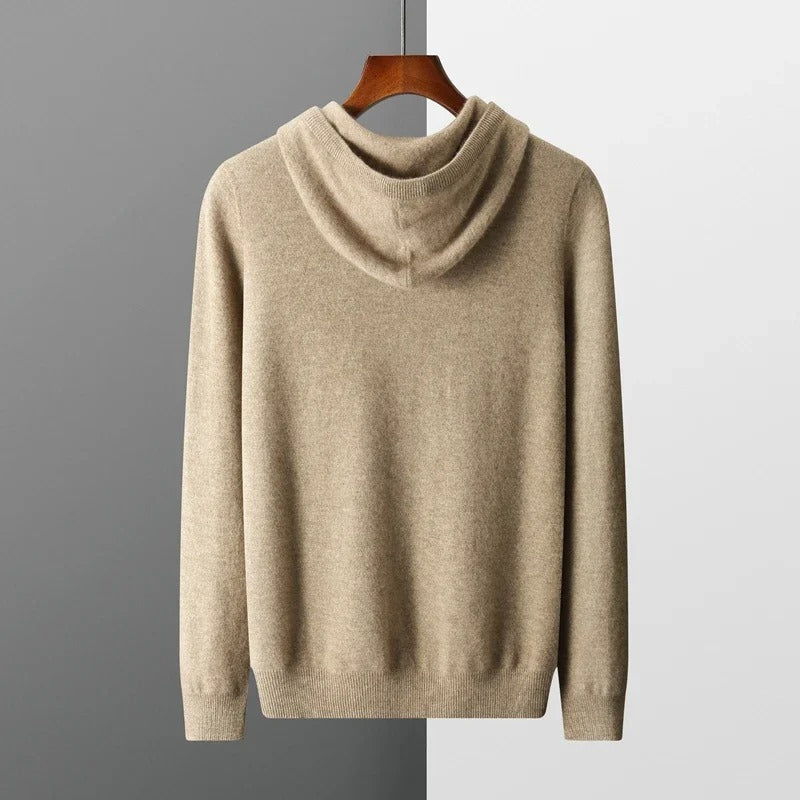Ethan | Men's Cashmere Hooded Drawstring Pullover Sweater