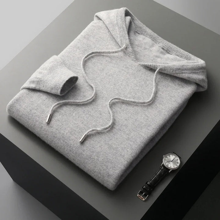 Ethan | Men's Cashmere Hooded Drawstring Pullover Sweater