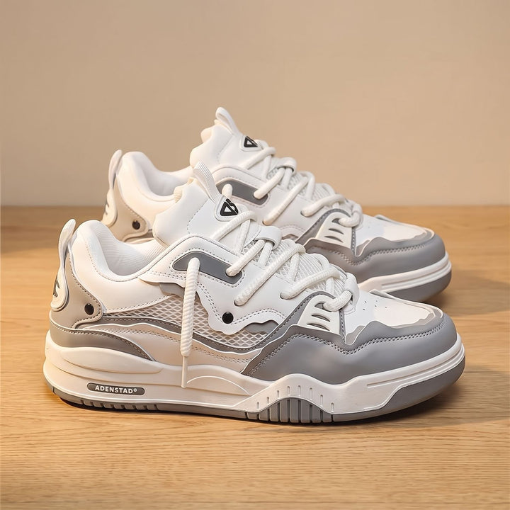 Men's Chunky Low-Top Lace-Up Casual Sneakers - Grey