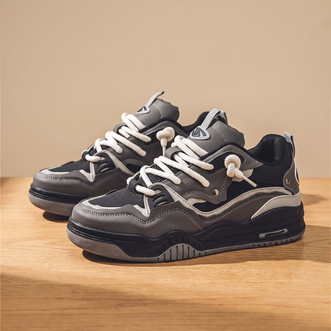 Men's Chunky Low-Top Lace-Up Casual Sneakers