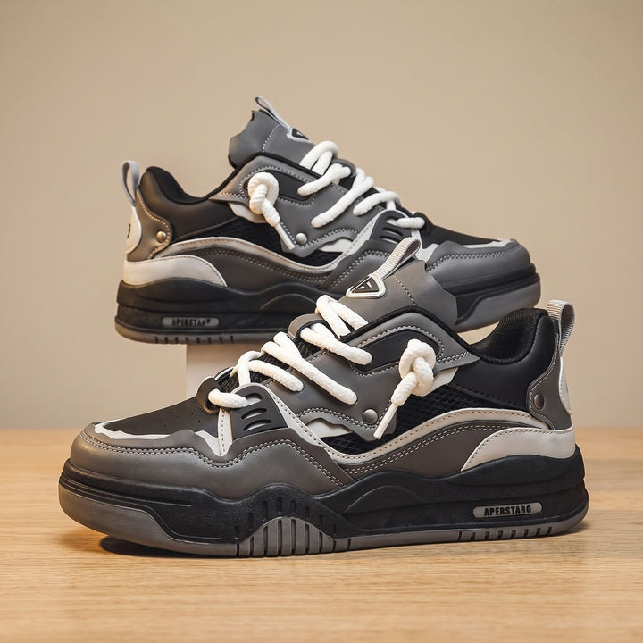 Men's Chunky Low-Top Lace-Up Casual Sneakers