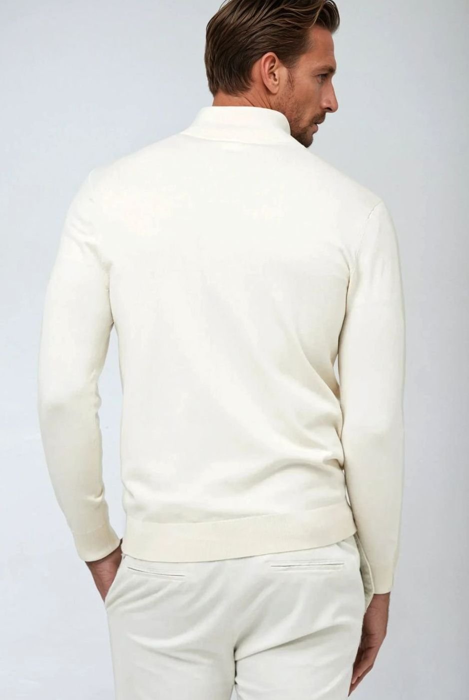 Men's Classic Quarter-Zip Knit Sweater
