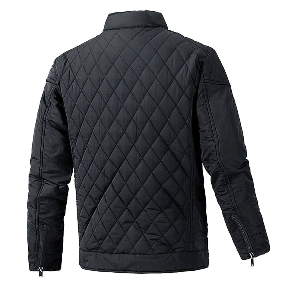 Men's Diamond-Quilted Stand-Collar Full-Zip Jacket