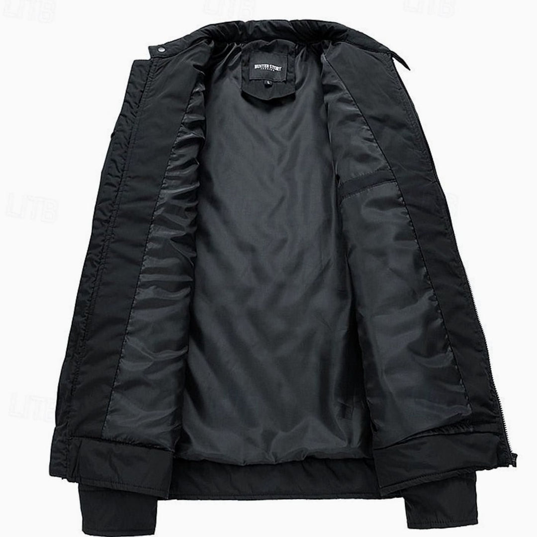 Men's Diamond-Quilted Stand-Collar Full-Zip Jacket