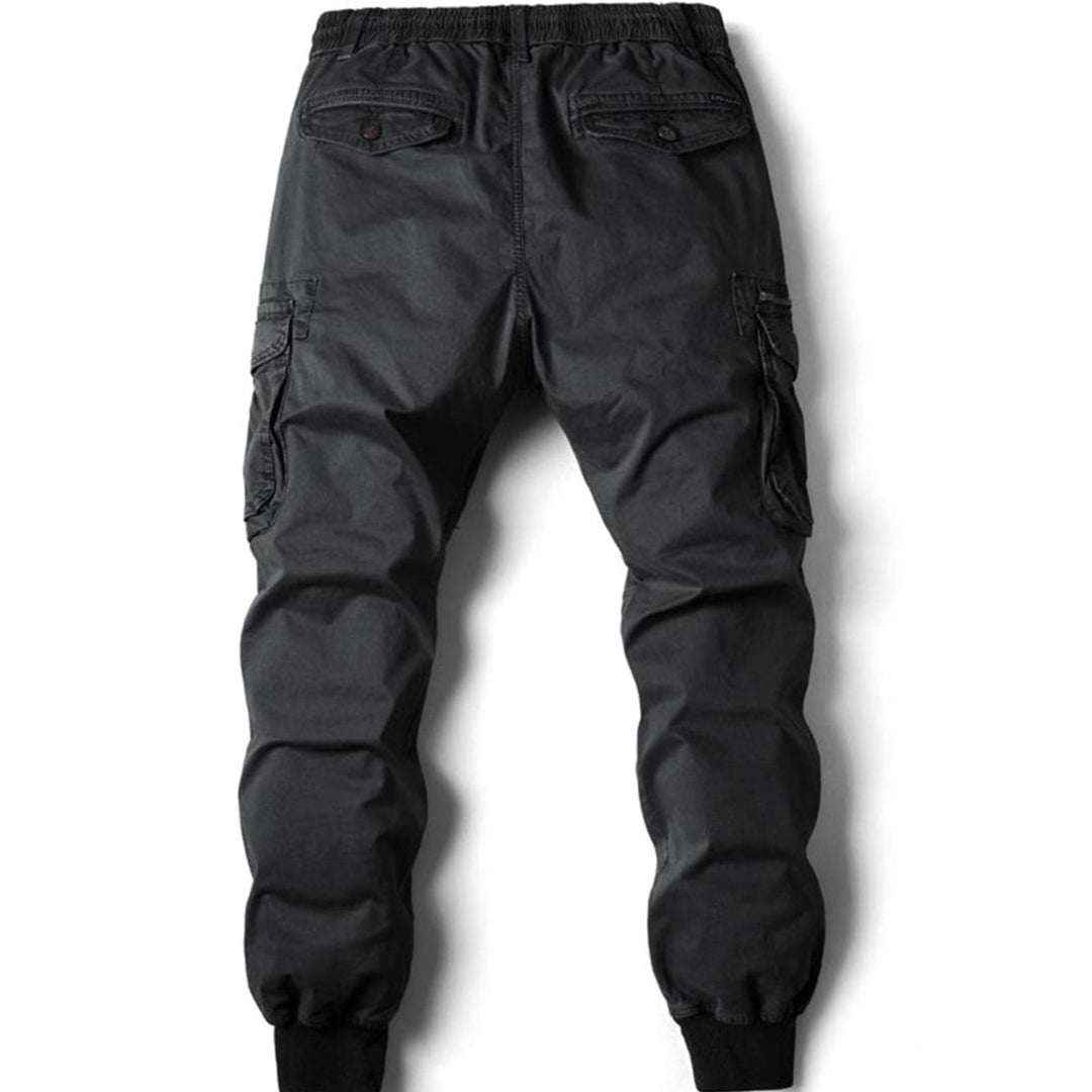 Men's Elastic Waist Tapered Cargo Jogger Pants