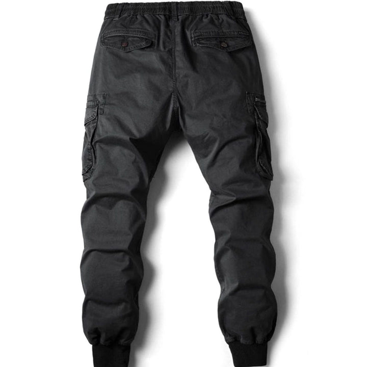 Men's Elastic Waist Tapered Cargo Jogger Pants