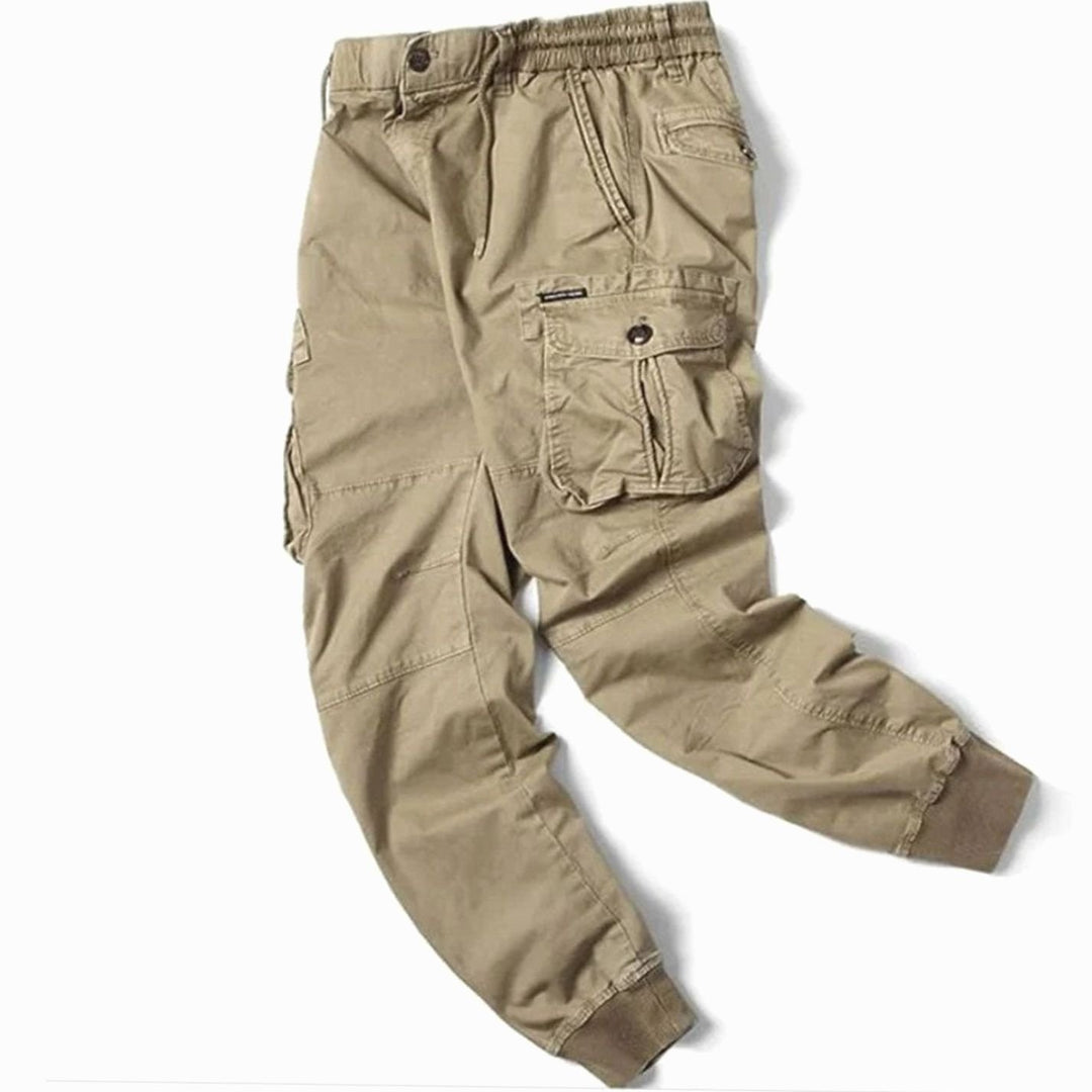 Men's Elastic Waist Tapered Cargo Jogger Pants