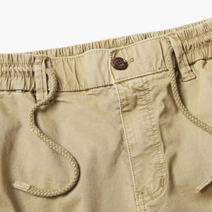 Men's Elastic Waist Tapered Cargo Jogger Pants