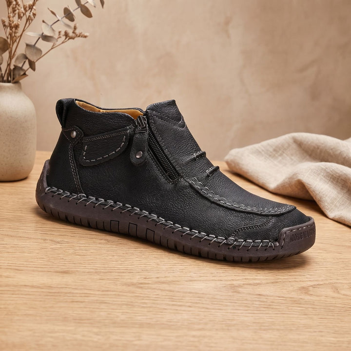 Men's Ergonomic Orthopedic Side-Zip Leather Ankle Boots