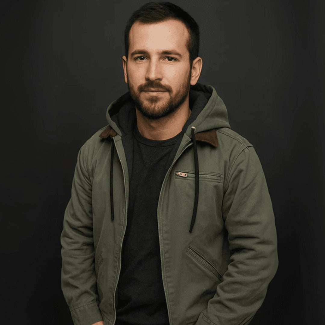Men's Fleece-Lined Full-Zip Hooded Jacket