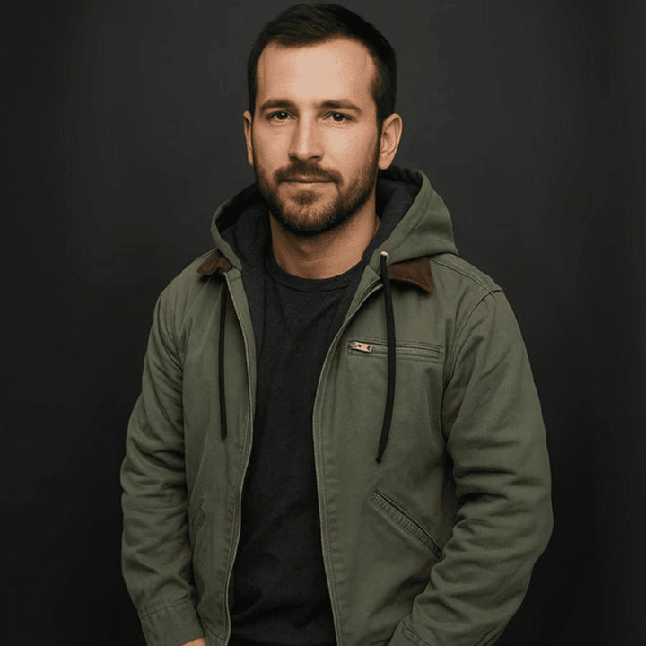 Men's Fleece-Lined Full-Zip Hooded Jacket