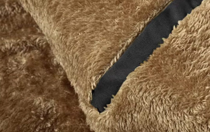Men's Fleece-Lined Fur-Hood Quilted Winter Jackets