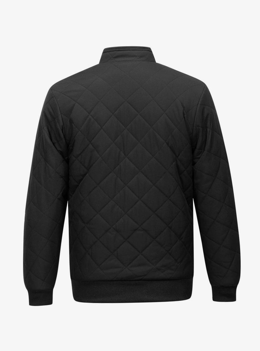 Men's Fleece-Lined Quilted Bomber Jacket Full-Zip