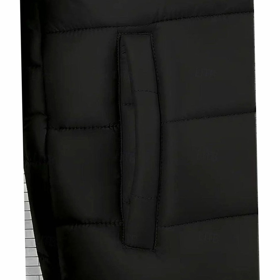 Men's Hooded Quilted Coated Puffer Jacket Regular Fit