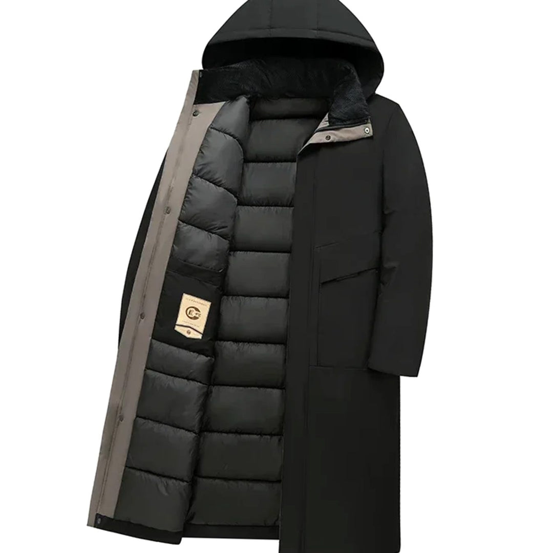 Men's Insulated Hooded Long Puffer Winter Coat