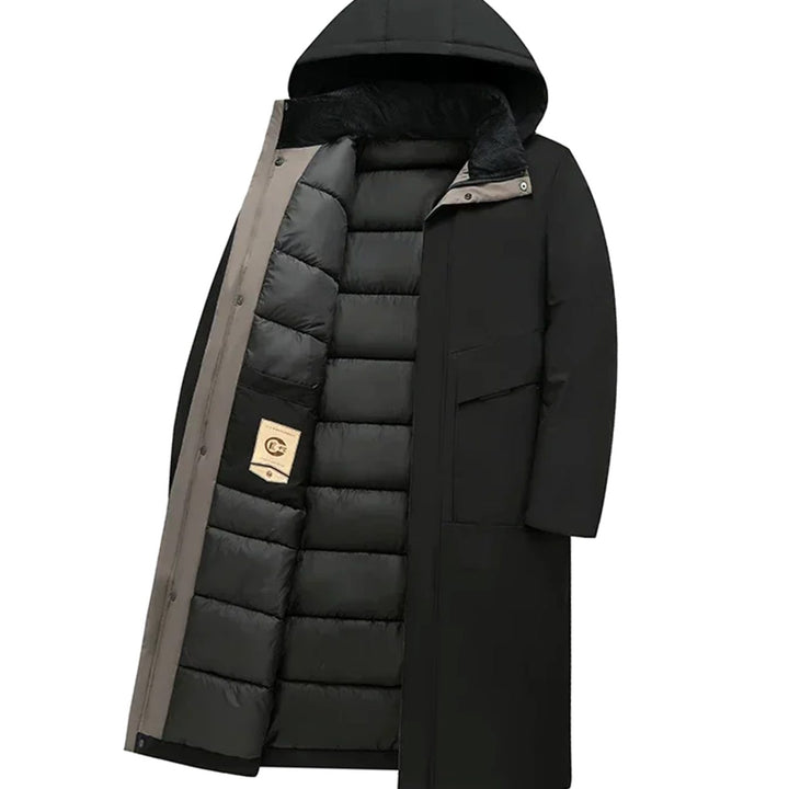 Men's Insulated Hooded Long Puffer Winter Coat