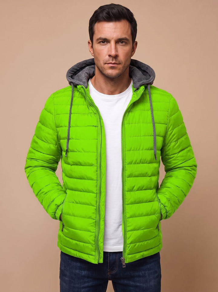 Men's Lightweight Quilted Hooded Puffer Jacket