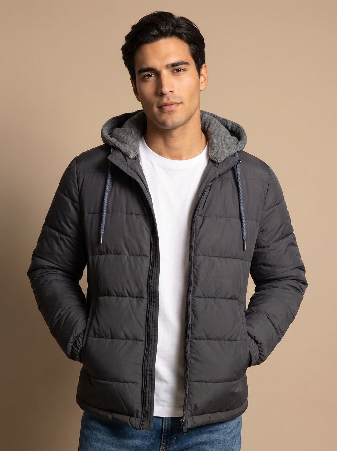 Men's Lightweight Quilted Hooded Puffer Jacket