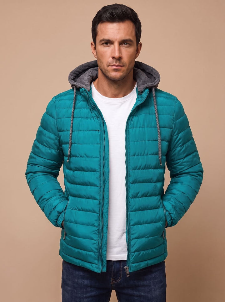 Men's Lightweight Quilted Hooded Puffer Jacket