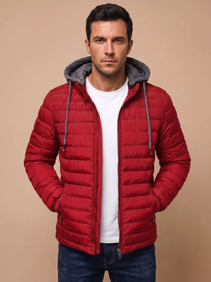 Men's Lightweight Quilted Hooded Puffer Jacket