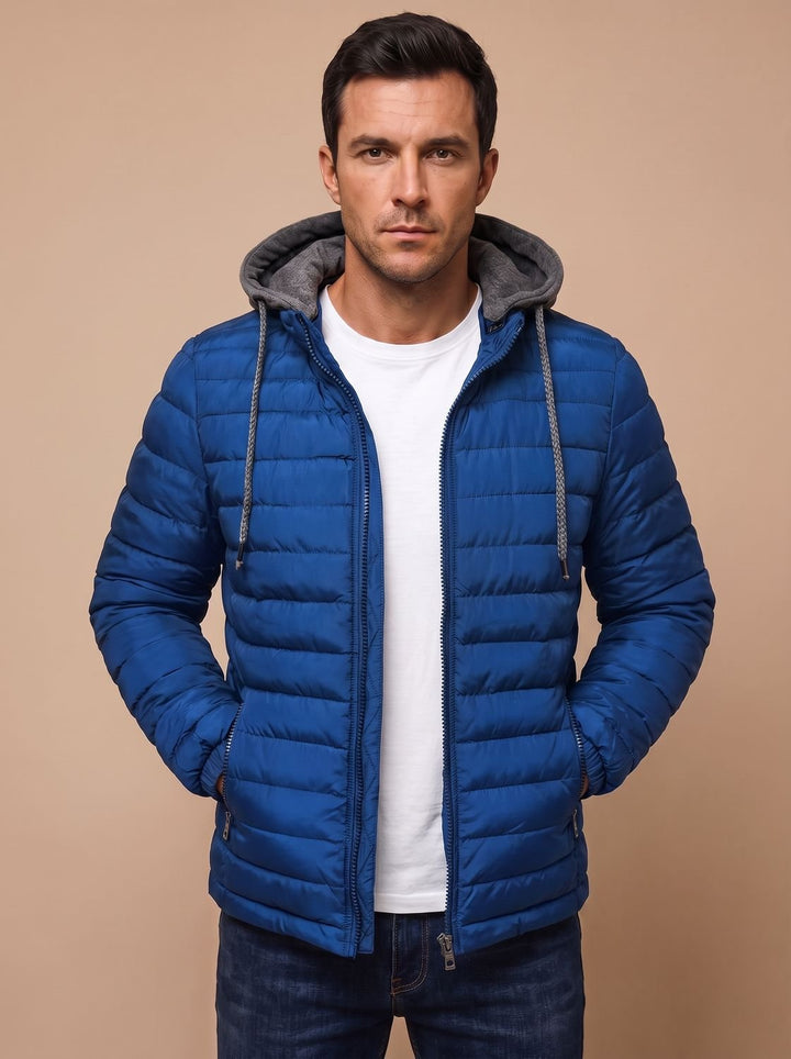 Men's Lightweight Quilted Hooded Puffer Jacket