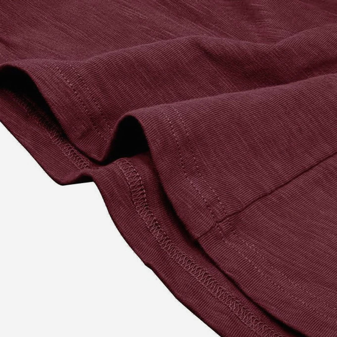 Men's Long-Sleeve Button-Up Henley Shirt