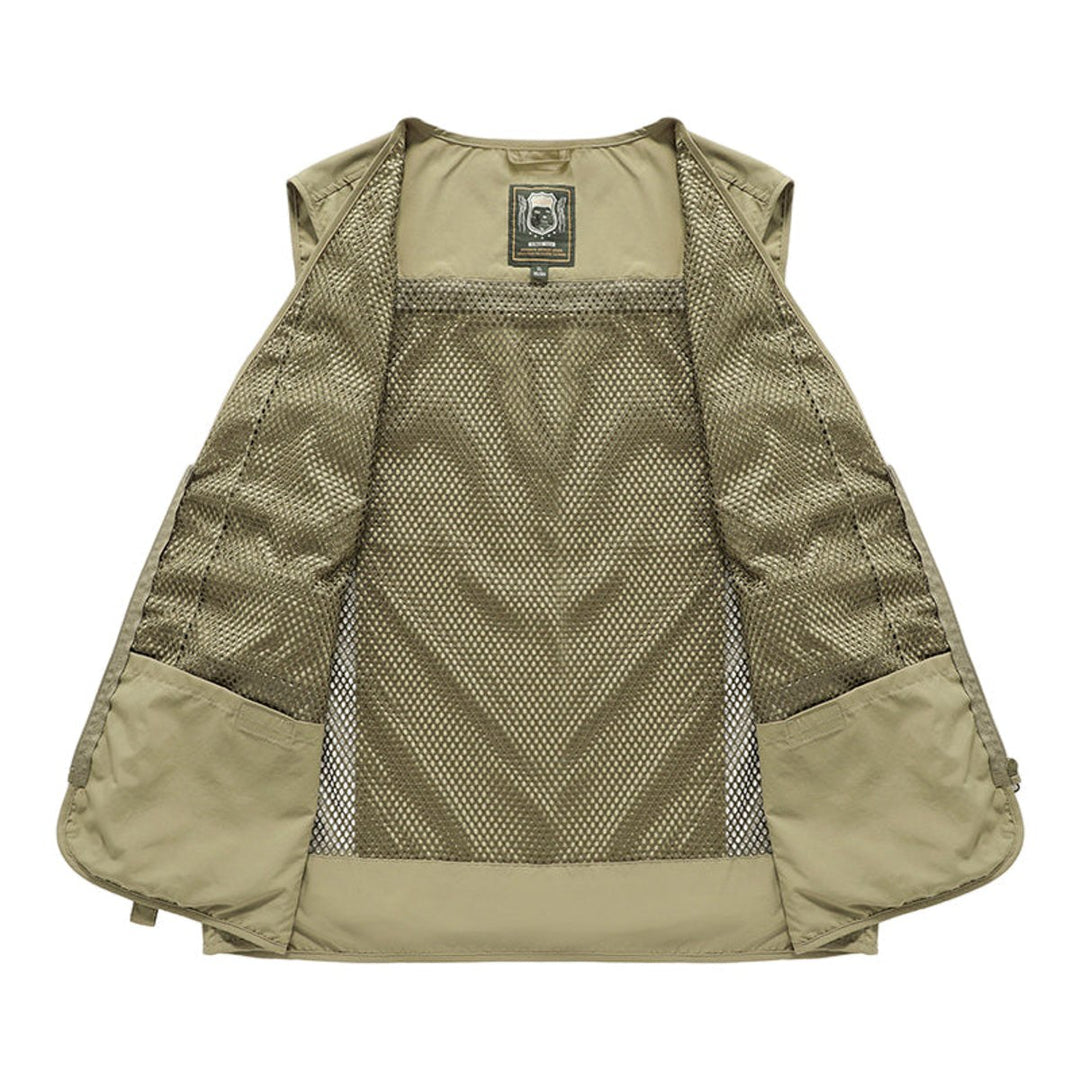 Men's Multi-Pocket Outdoor Zip-Up Fishing Mens Gilet